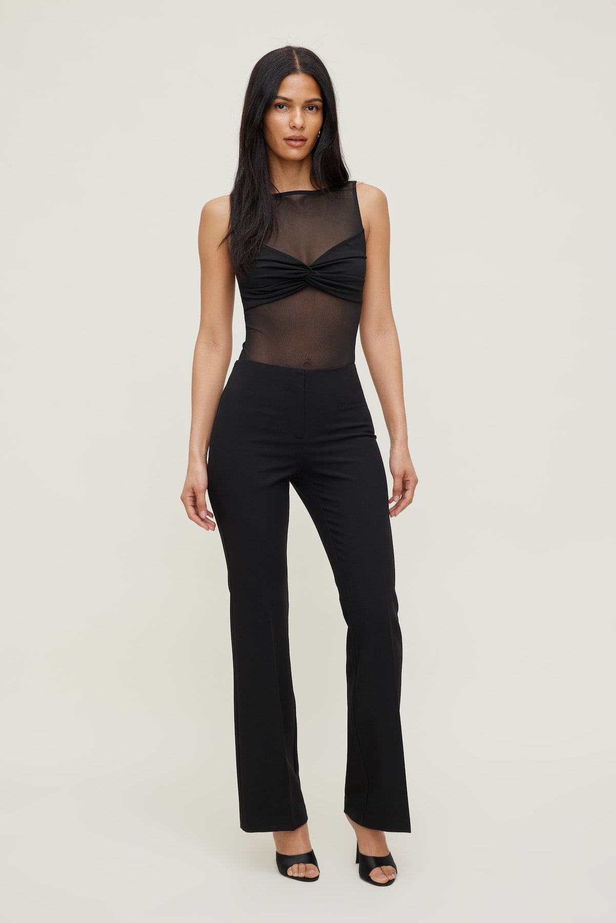 Kai Sheer Mesh Bodysuit Black - Dynamite