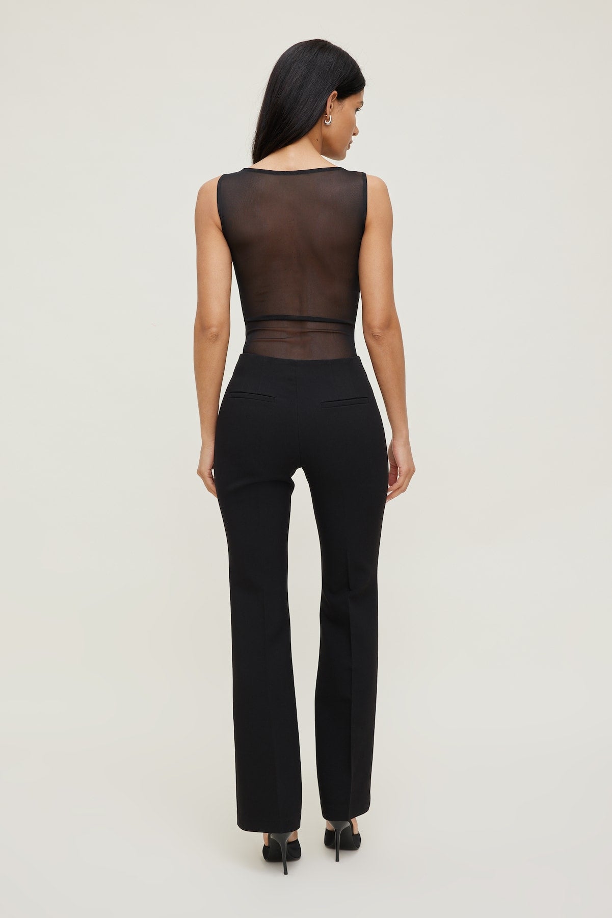 Kai Sheer Mesh Bodysuit Black - Dynamite