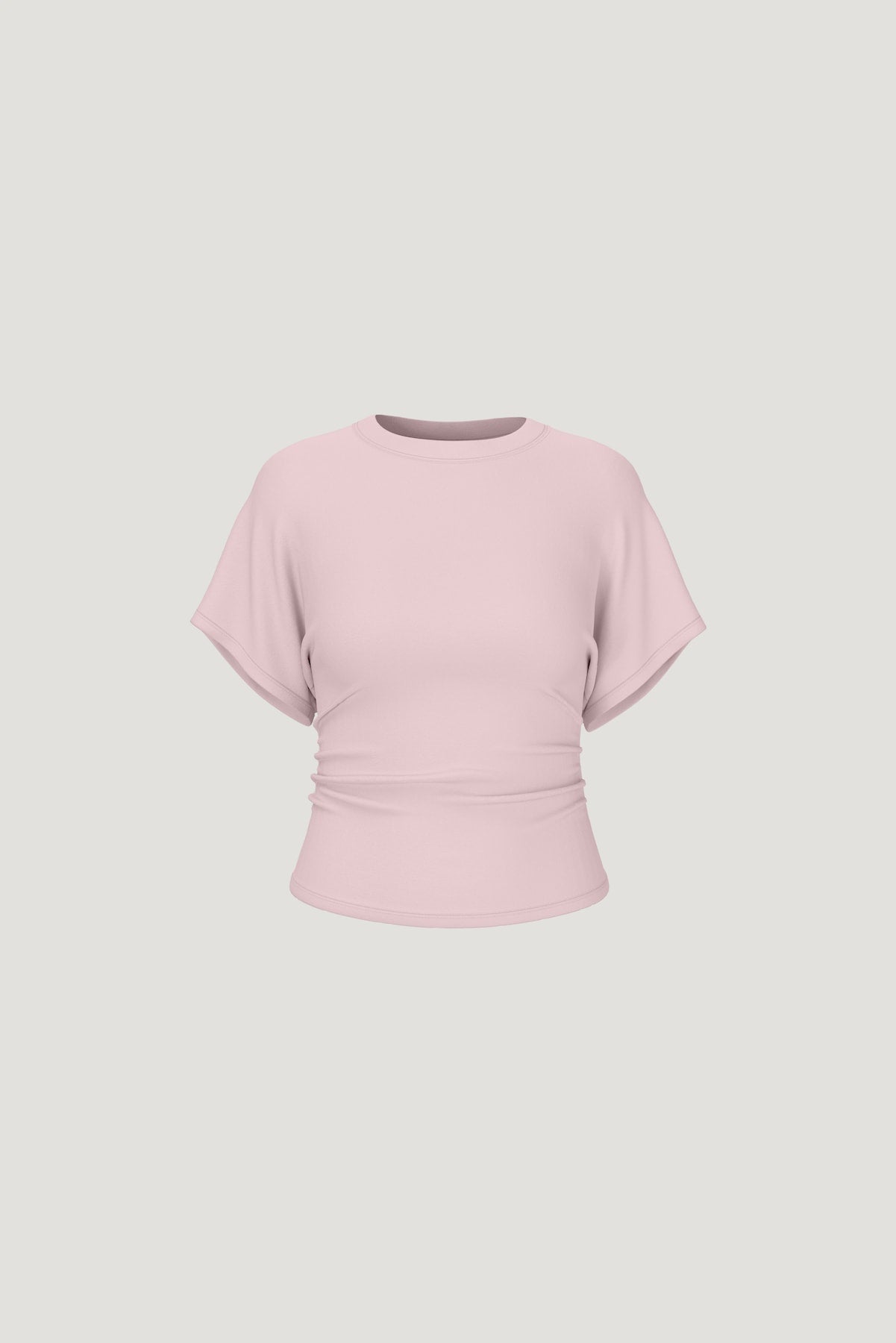 Andrea Shirred Jersey T Shirt Pink - Dynamite