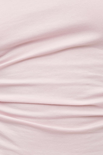 Andrea Shirred Jersey T Shirt Pink - Dynamite