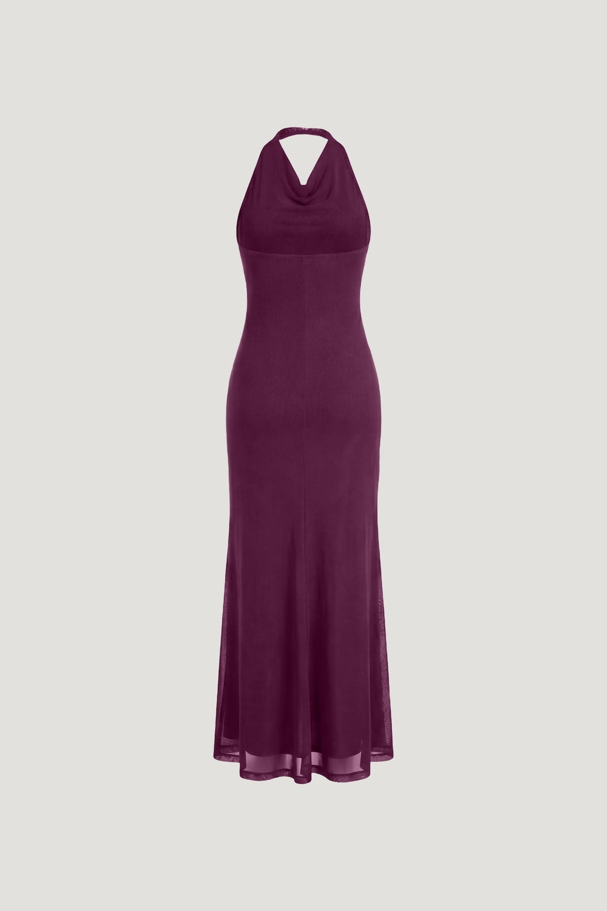 Scarlet Draped Mesh Maxi Dress PURPLE - Dynamite