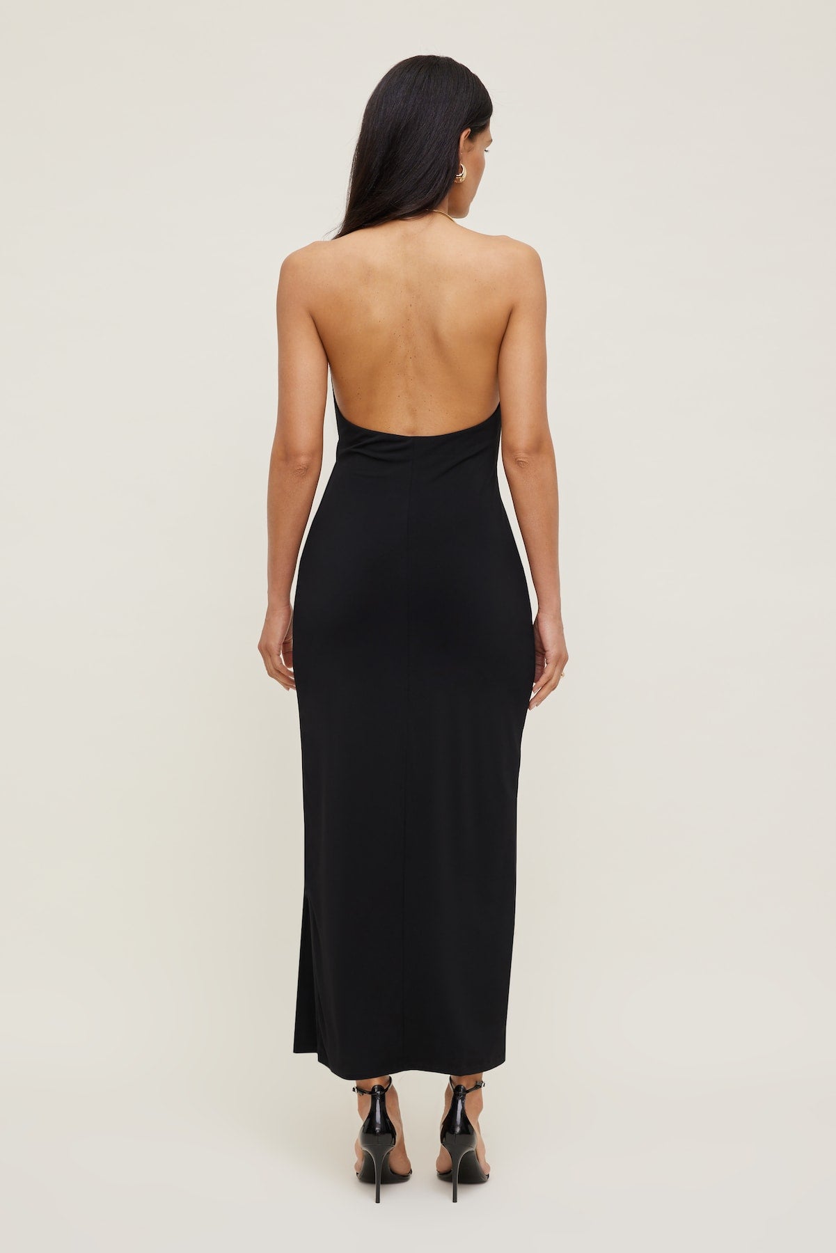 Sculpt Necklace Maxi Dress Black - Dynamite
