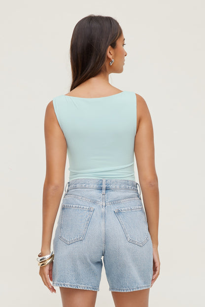Nola Sculpt Tank Top Blue - Dynamite