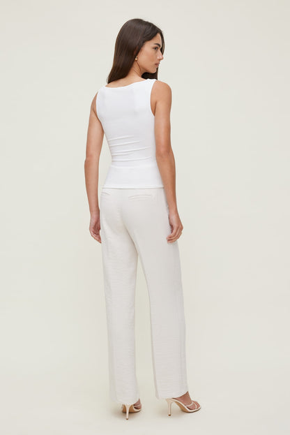 Camelia Airflow Clean Straight Leg Pants Beige - Dynamite
