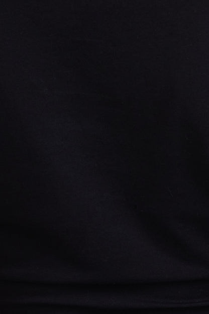 Andrea Shirred Jersey T Shirt Black - Dynamite