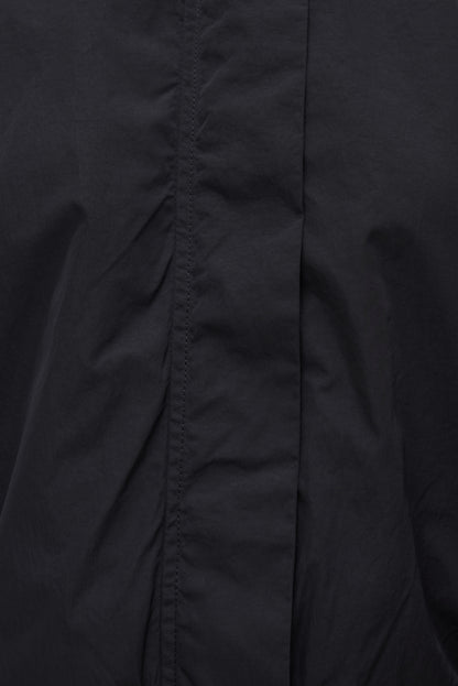 High Neck Drawstring Jacket Black - Dynamite