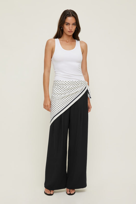 Polka Dot Oversized Square Scarf White - Dynamite