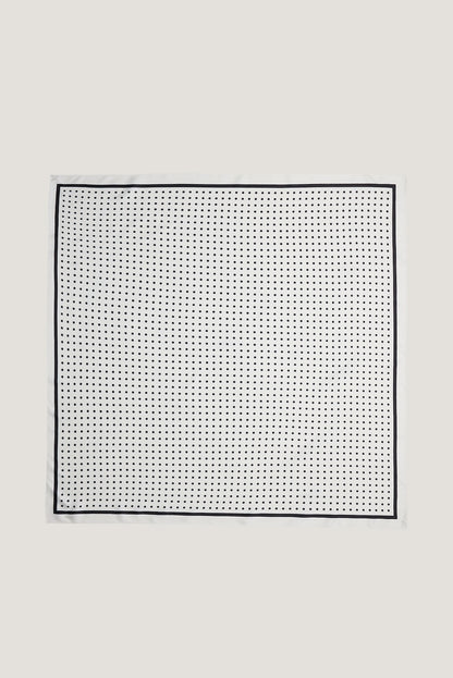 Polka Dot Oversized Square Scarf White - Dynamite