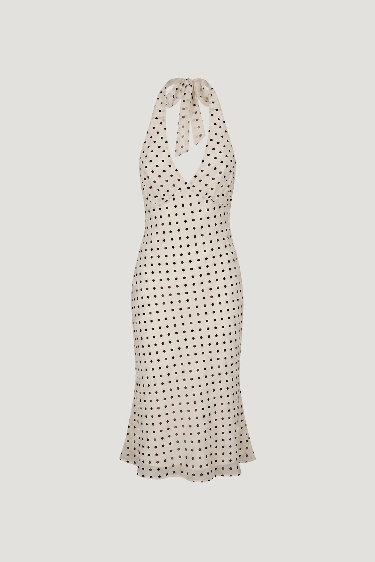 Elena Halter Midi Dress Beige - Dynamite