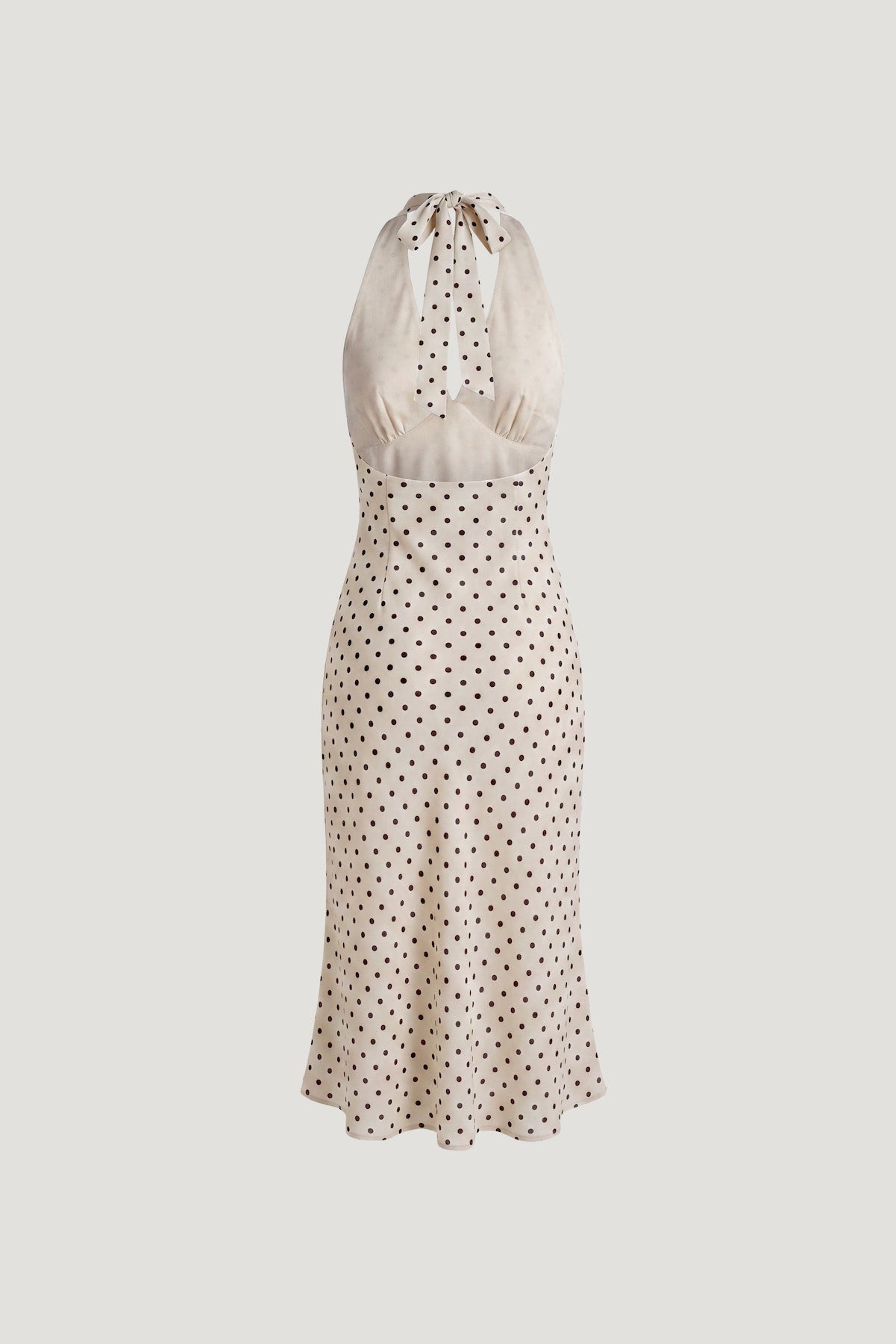 Elena Halter Midi Dress Beige - Dynamite