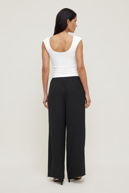 Sculpt Cap Sleeve T Shirt White - Dynamite