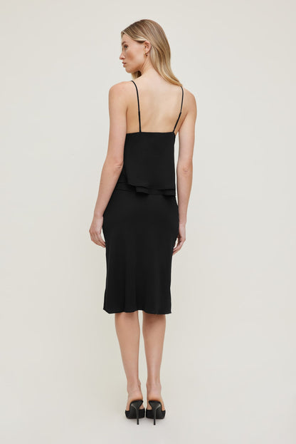 Plunge Babydoll Tank Top Black - Dynamite