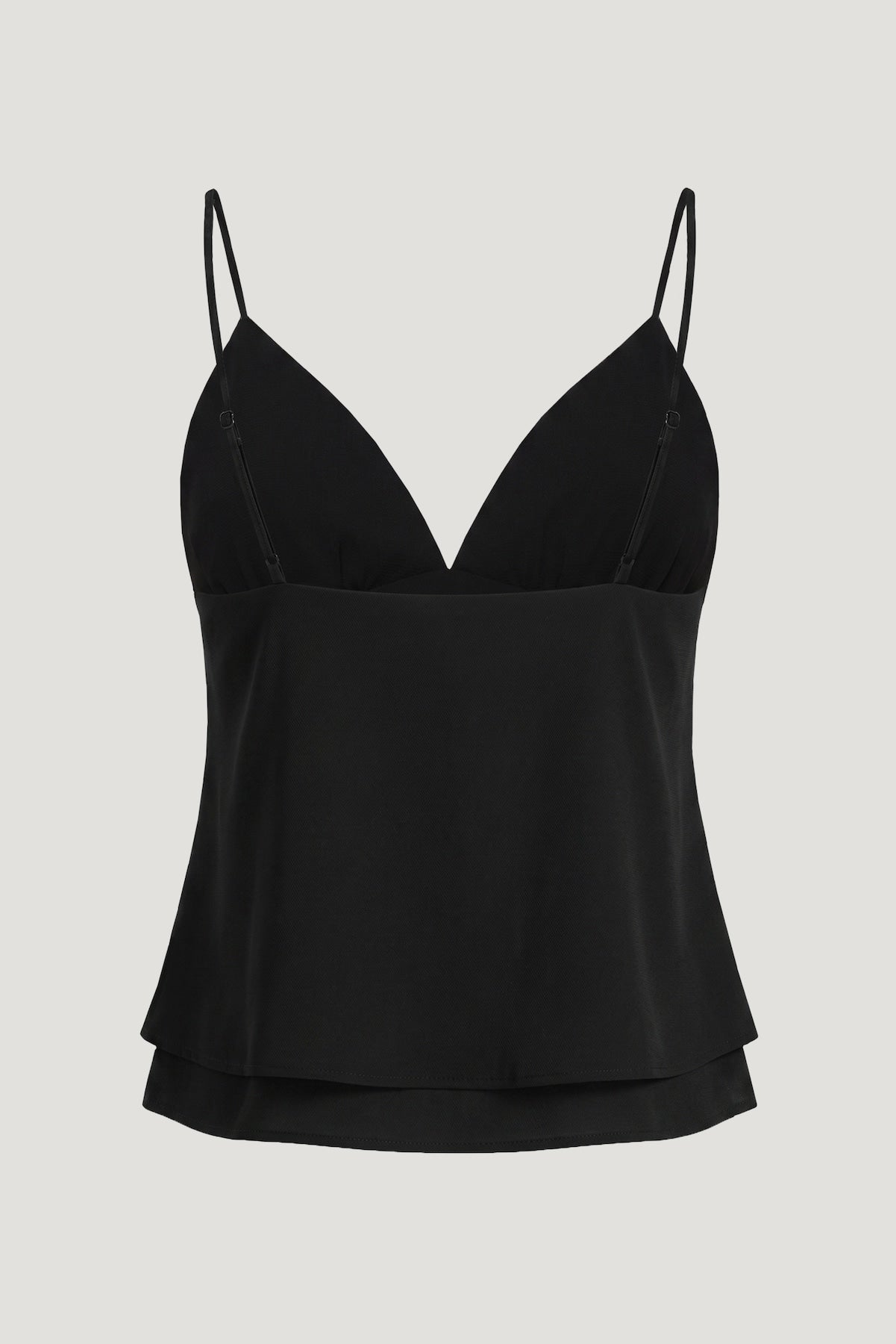 Plunge Babydoll Tank Top Black - Dynamite