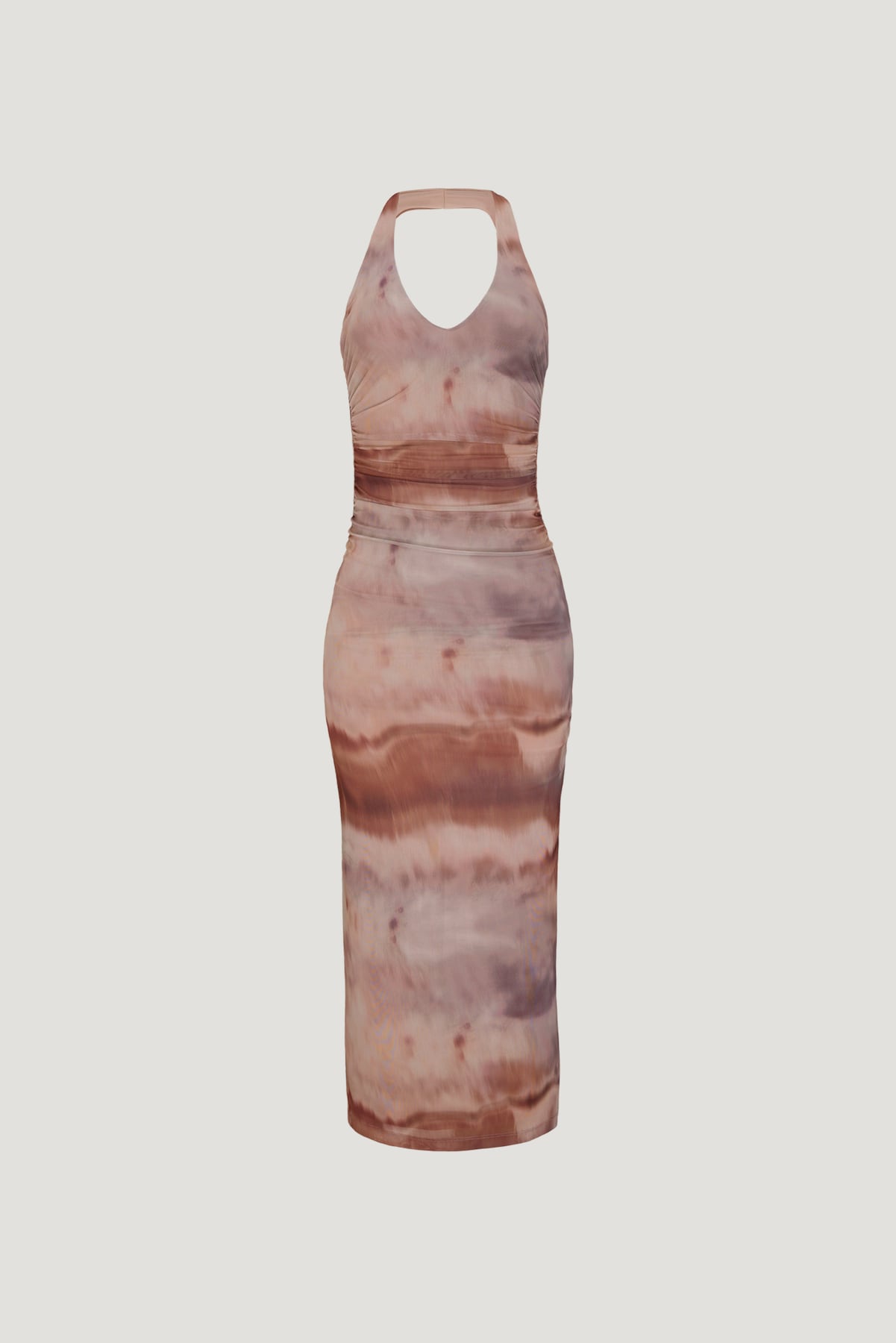 Reia Halter Mesh Maxi Dress Pink - Dynamite