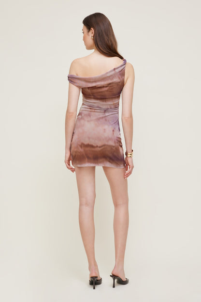 Jayde Mesh Mini Dress Pink - Dynamite