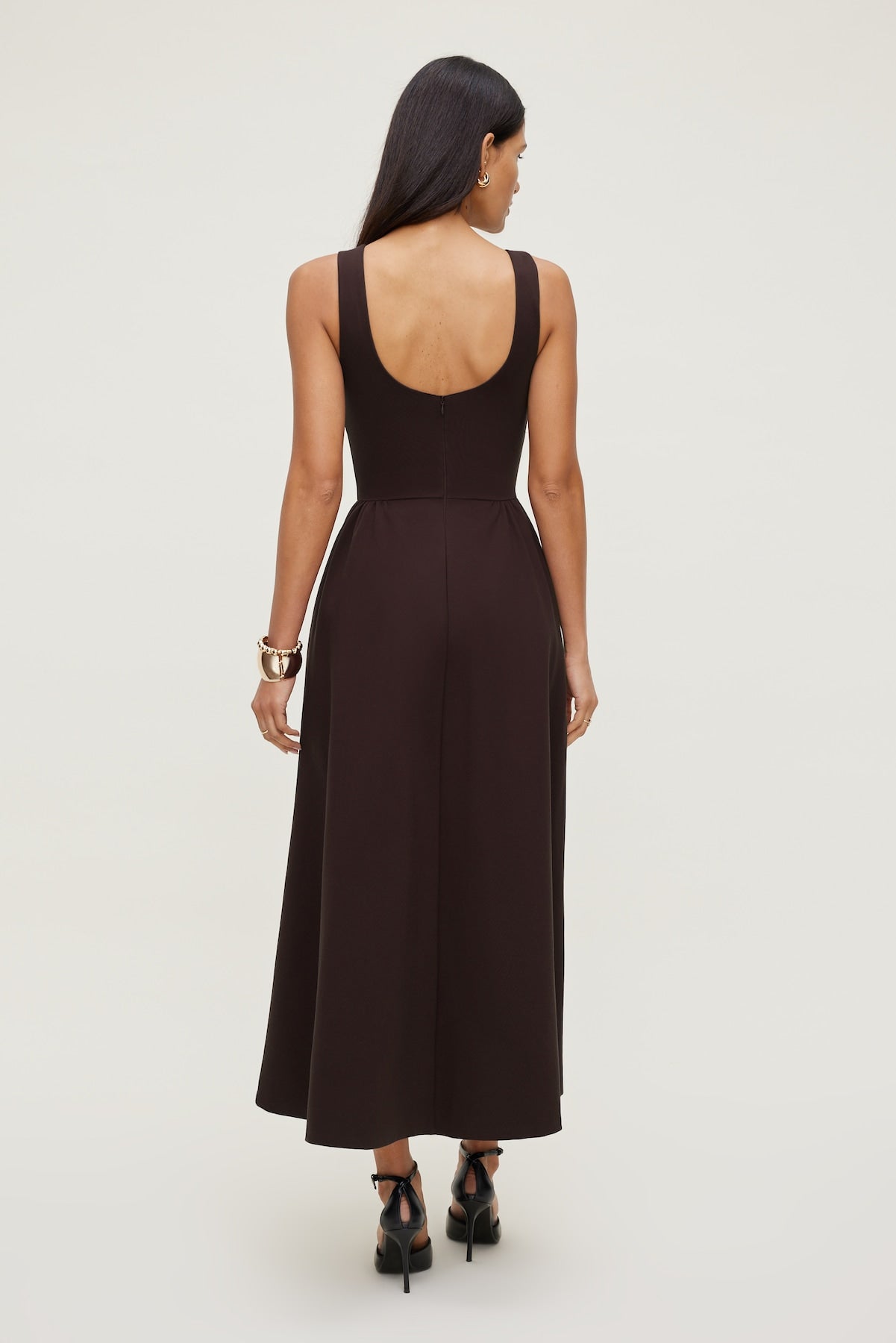 Iris Ponte Midi Dress Purple - Dynamite
