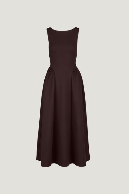 Iris Ponte Midi Dress Purple - Dynamite