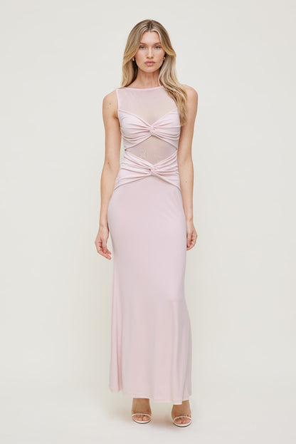 Sculpt Twisted Maxi Dress Pink - Dynamite