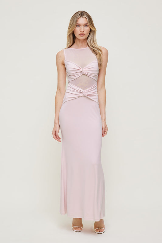 Sculpt Twisted Maxi Dress Pink - Dynamite