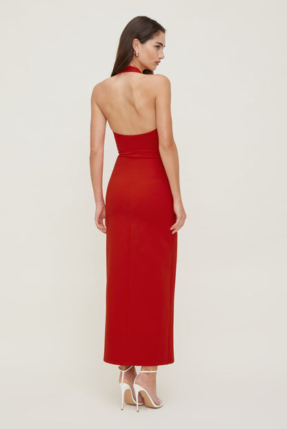 Miya Ponte Maxi Dress RED - Dynamite