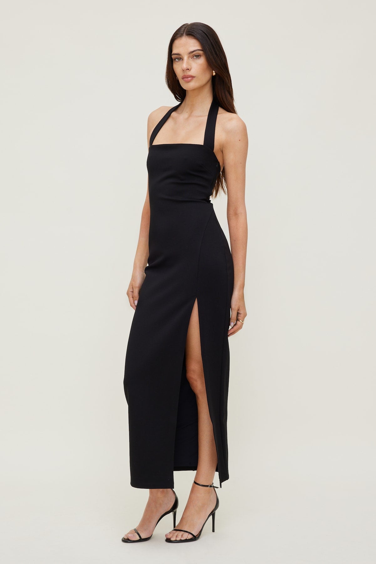 Miya Ponte Maxi Dress Black - Dynamite