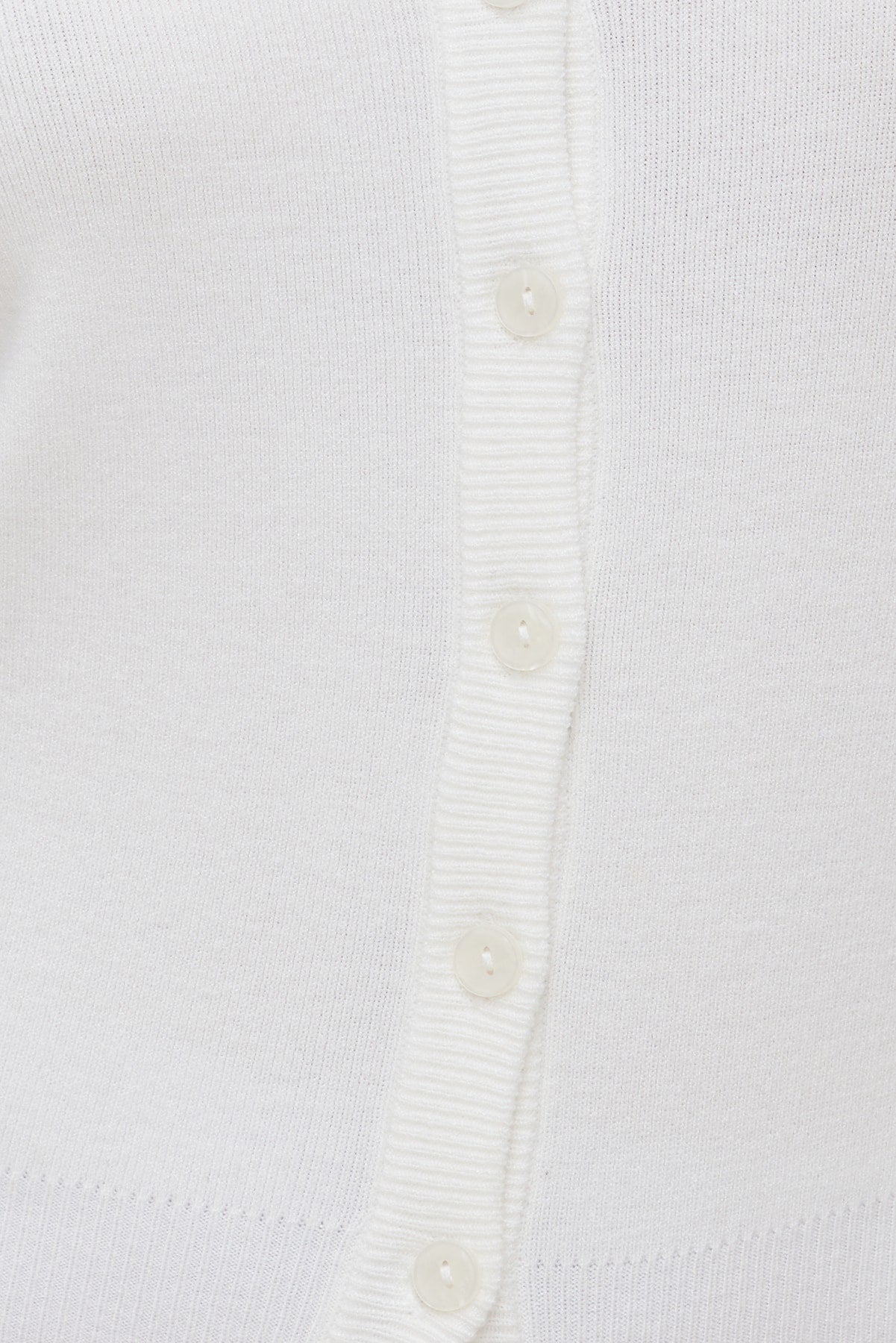 Rebecca Crewneck Cardigan White - Dynamite