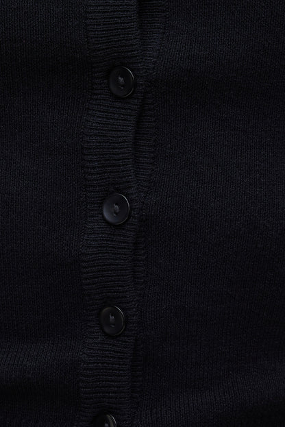 Rebecca Crewneck Cardigan Black - Dynamite