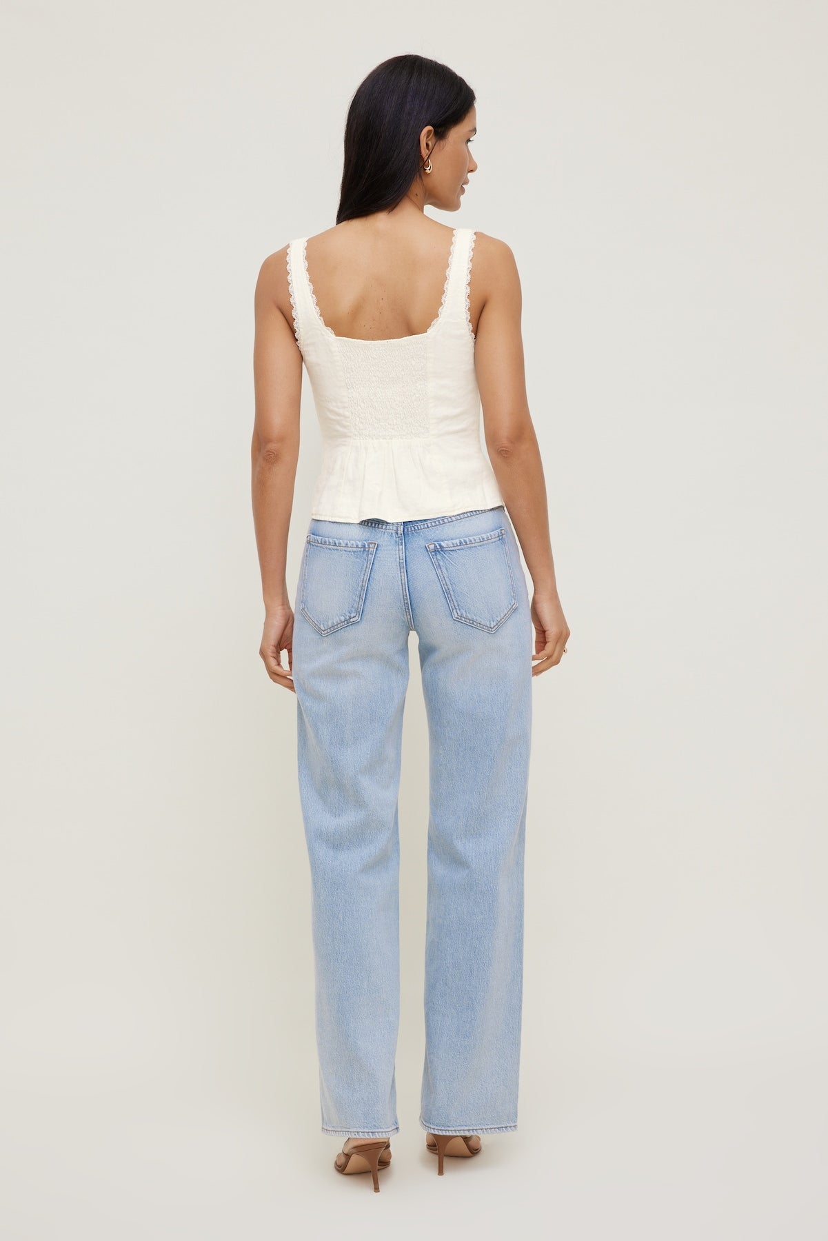 Linen Tank Top White - Dynamite