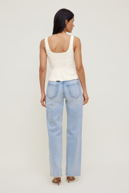 Linen Tank Top White - Dynamite