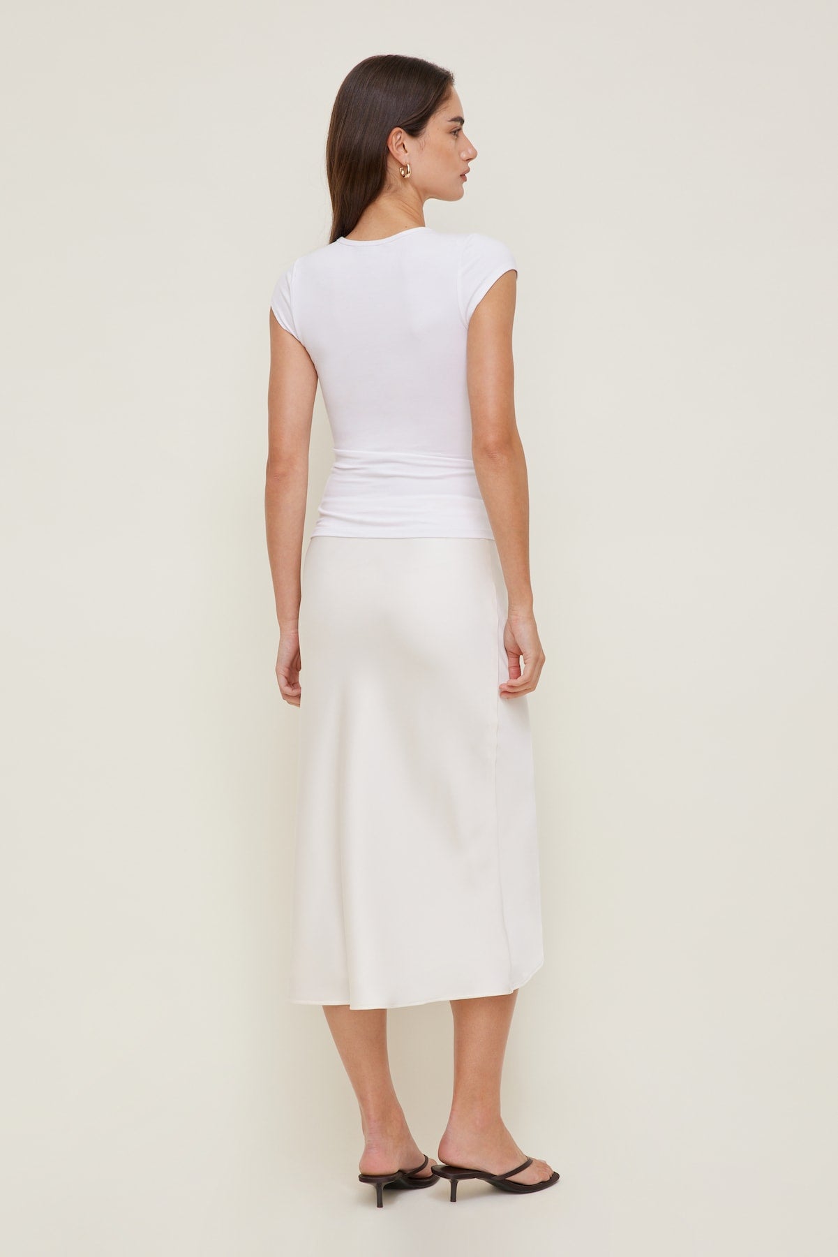 Terri Cotton Spandex T Shirt White - Dynamite
