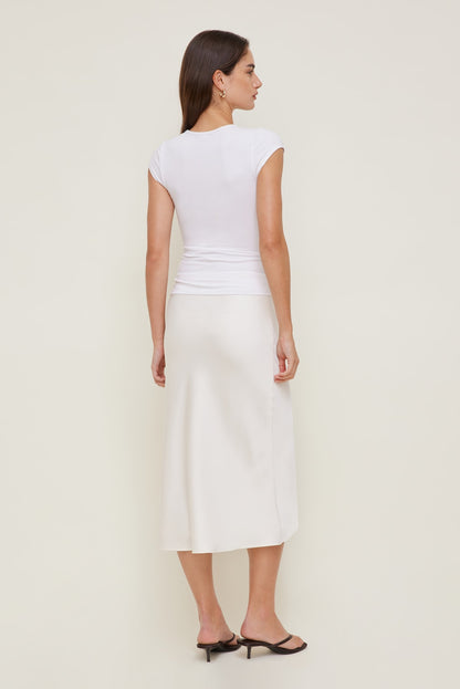 Terri Cotton Spandex T Shirt White - Dynamite