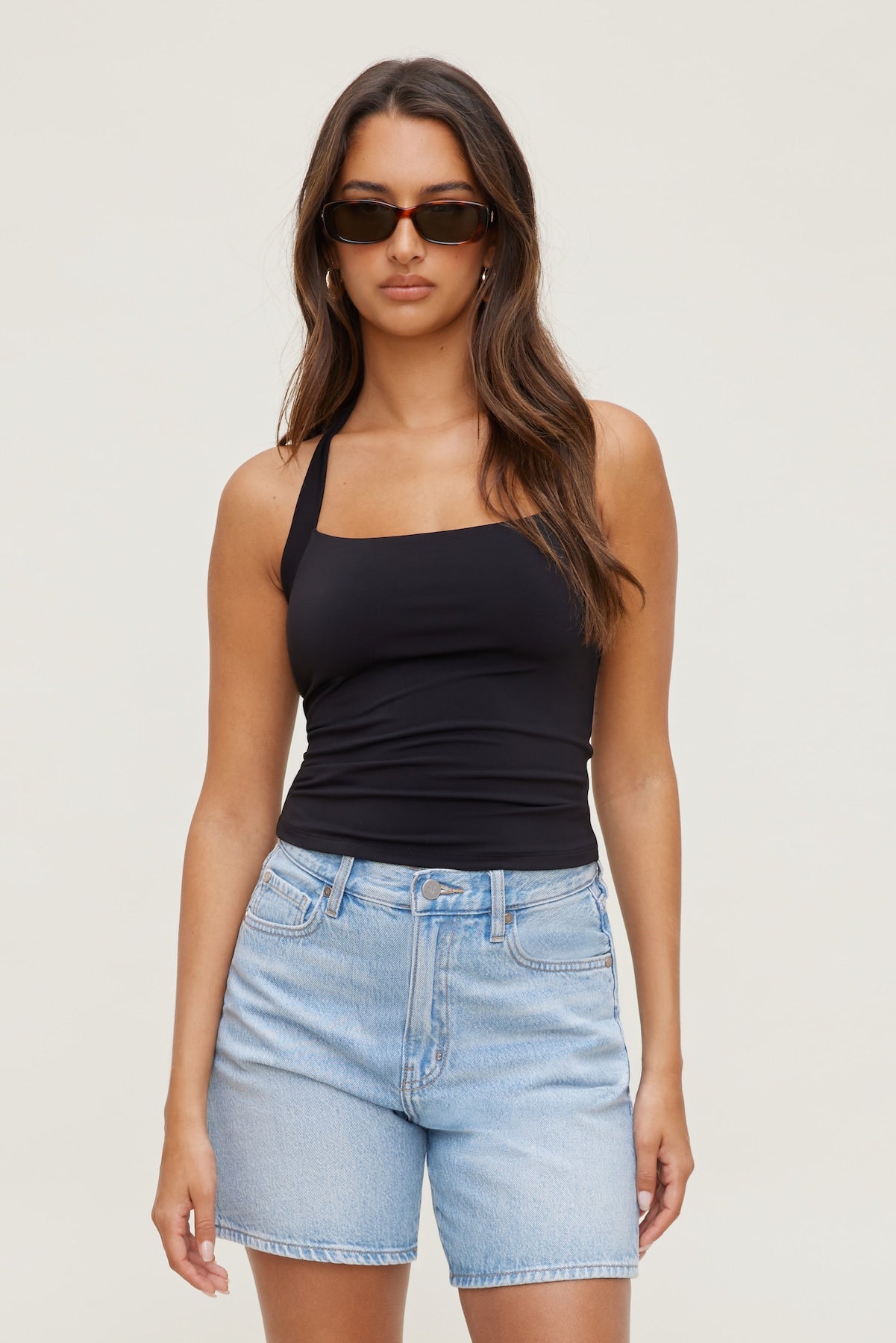 Sculpt Halter Top Black - Dynamite