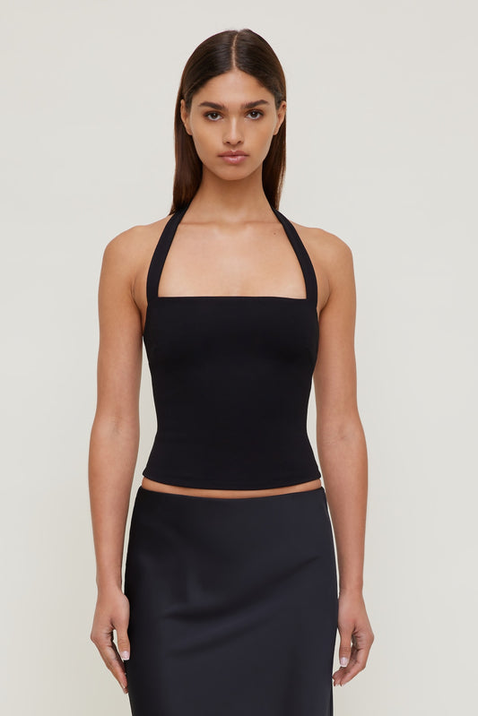 Ponte Halter Top Black - Dynamite