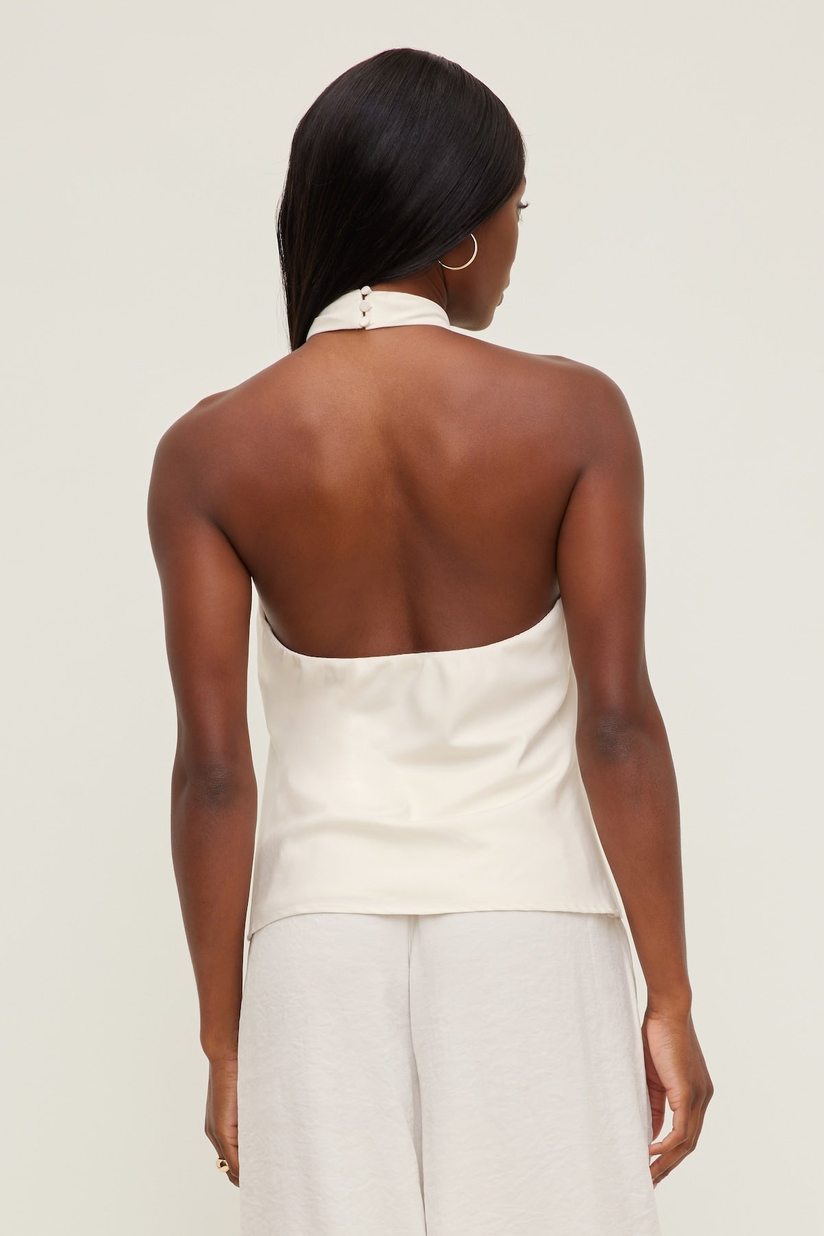 Buckle Halter Top Beige - Dynamite