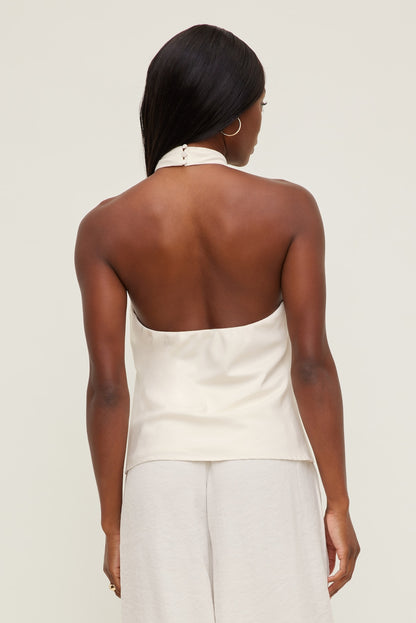 Buckle Halter Top Beige - Dynamite