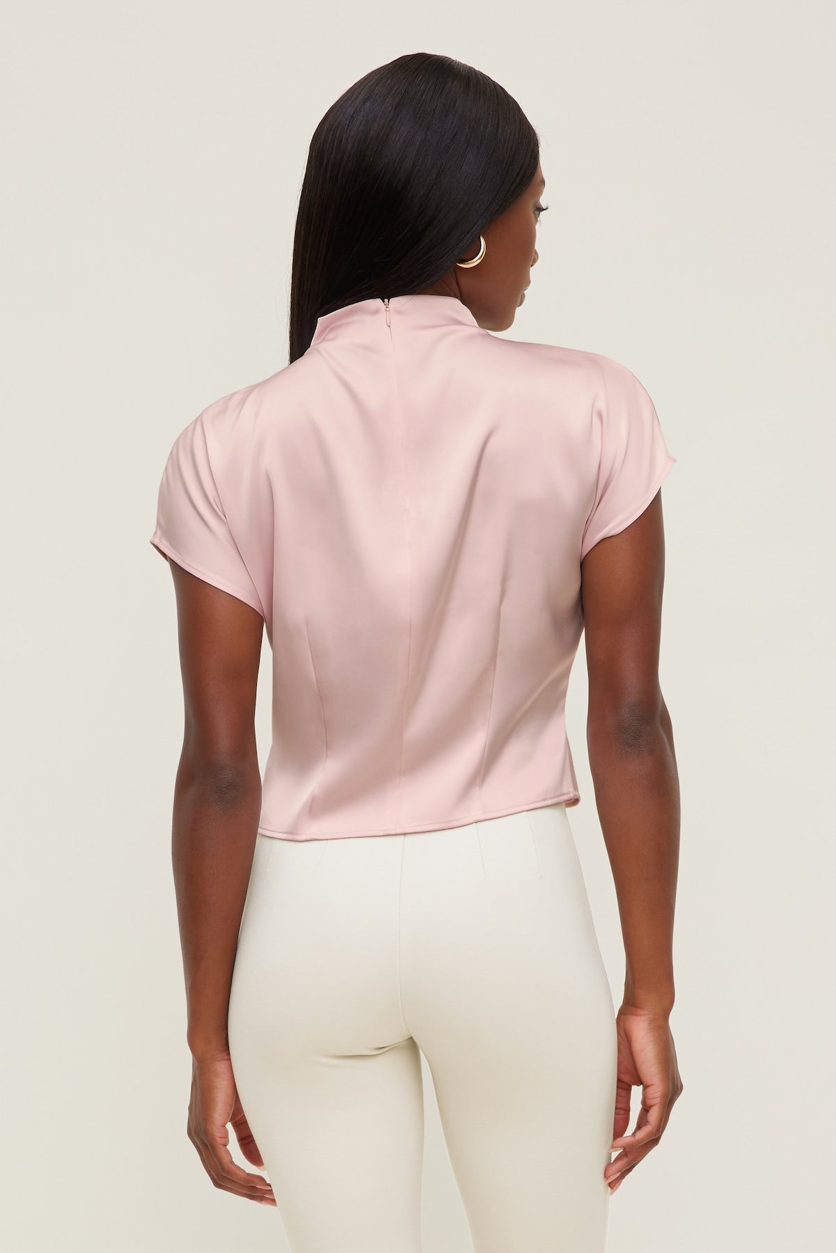 Ella Layered Satin Blouse Pink - Dynamite