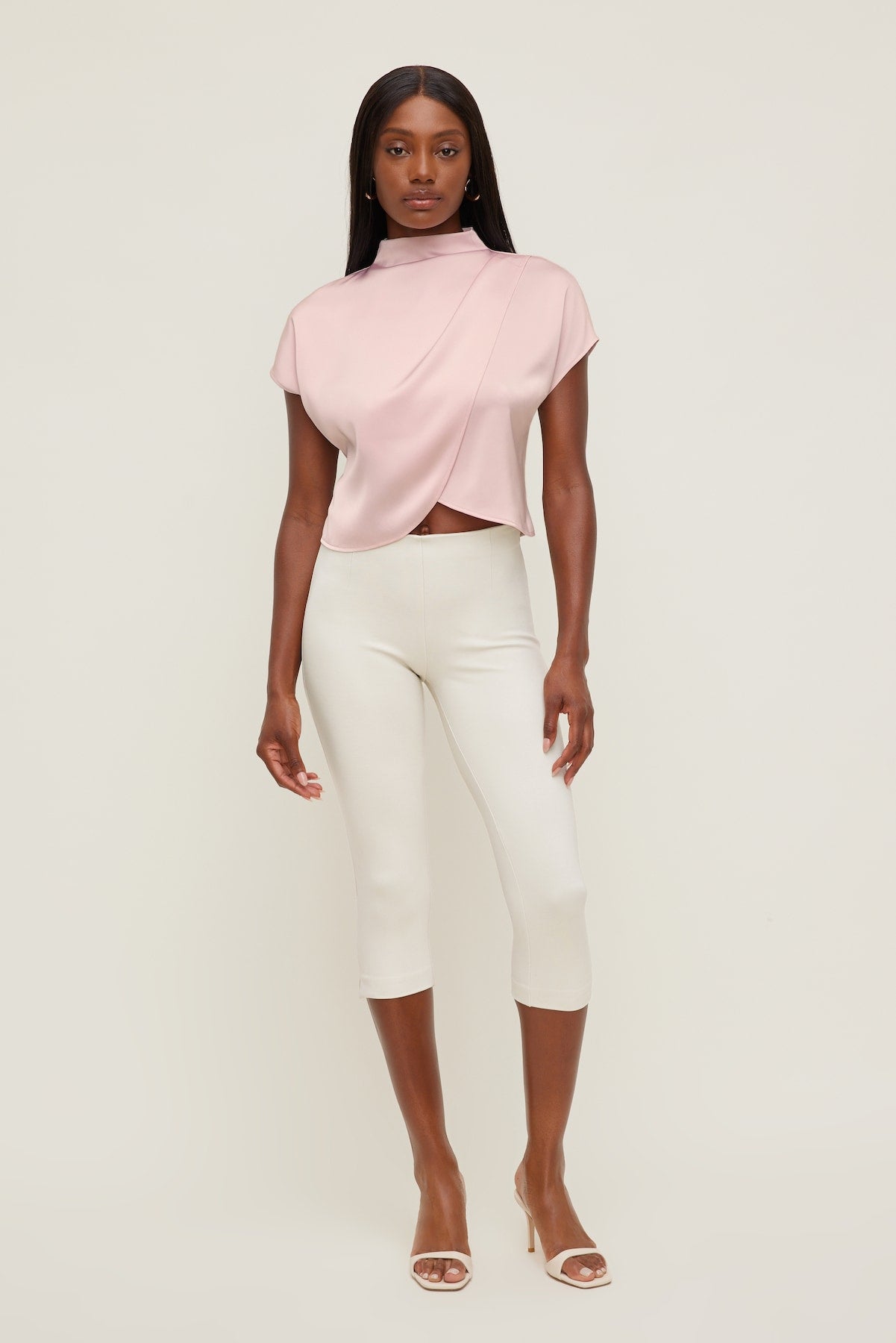 Ella Layered Satin Blouse Pink - Dynamite