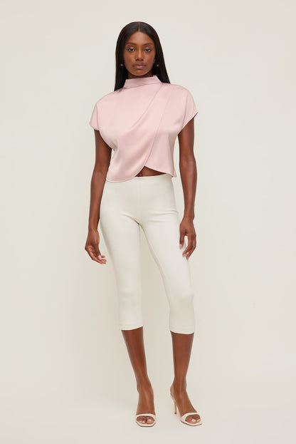 Ella Layered Satin Blouse Pink - Dynamite