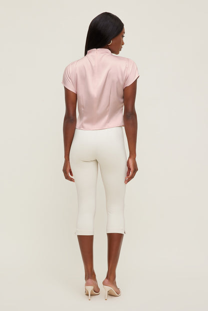 Ella Layered Satin Blouse Pink - Dynamite