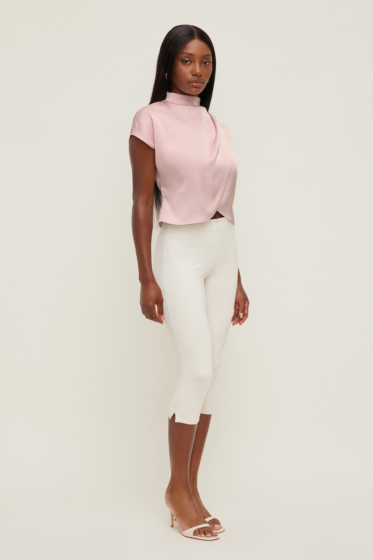 Ella Layered Satin Blouse Pink - Dynamite