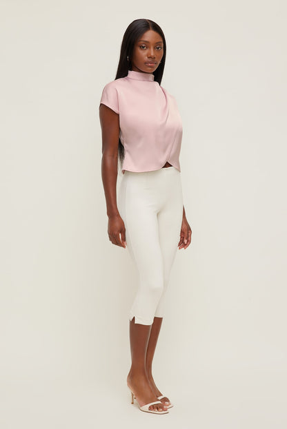 Ella Layered Satin Blouse Pink - Dynamite
