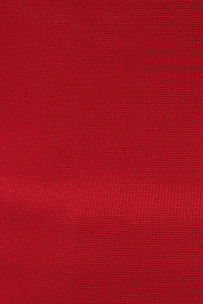 Scallop Trim Sweater Halter Top RED - Dynamite