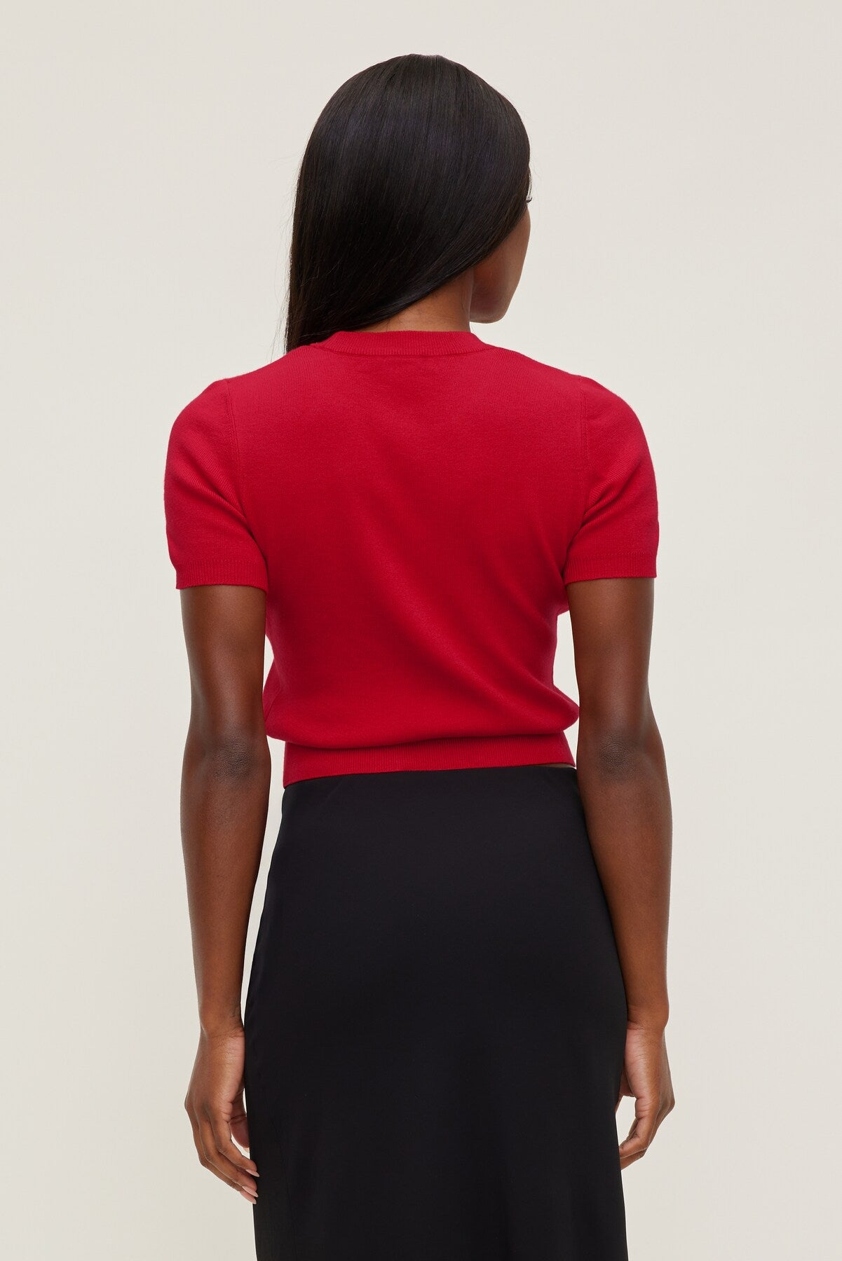 Clara Short Sleeve Sweater Red - Dynamite