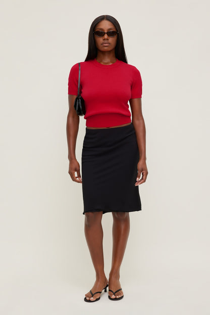 Clara Short Sleeve Sweater Red - Dynamite