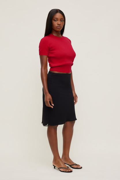 Clara Short Sleeve Sweater Red - Dynamite