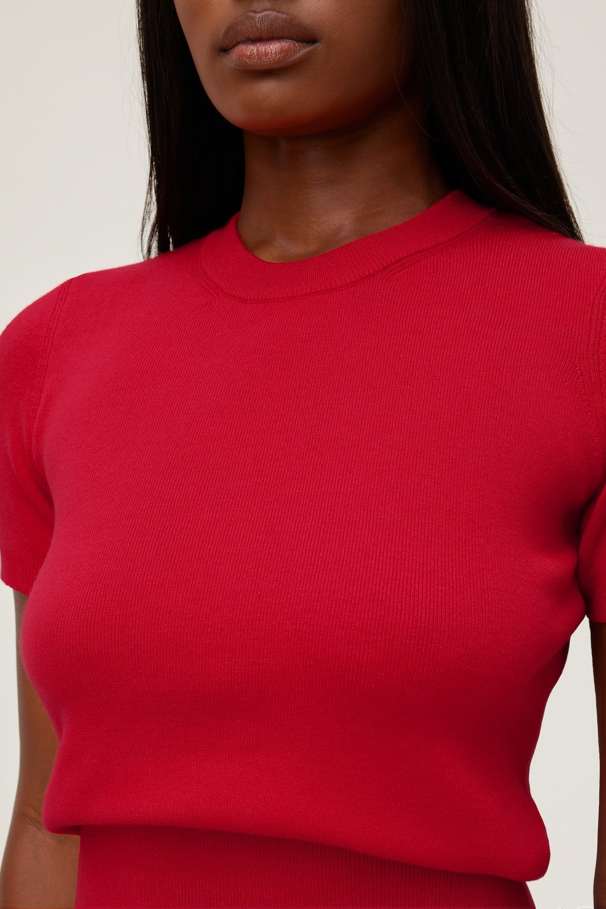 Clara Short Sleeve Sweater Red - Dynamite