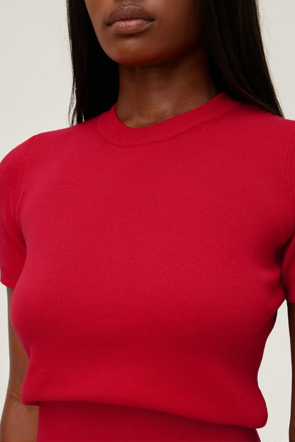Clara Short Sleeve Sweater Red - Dynamite