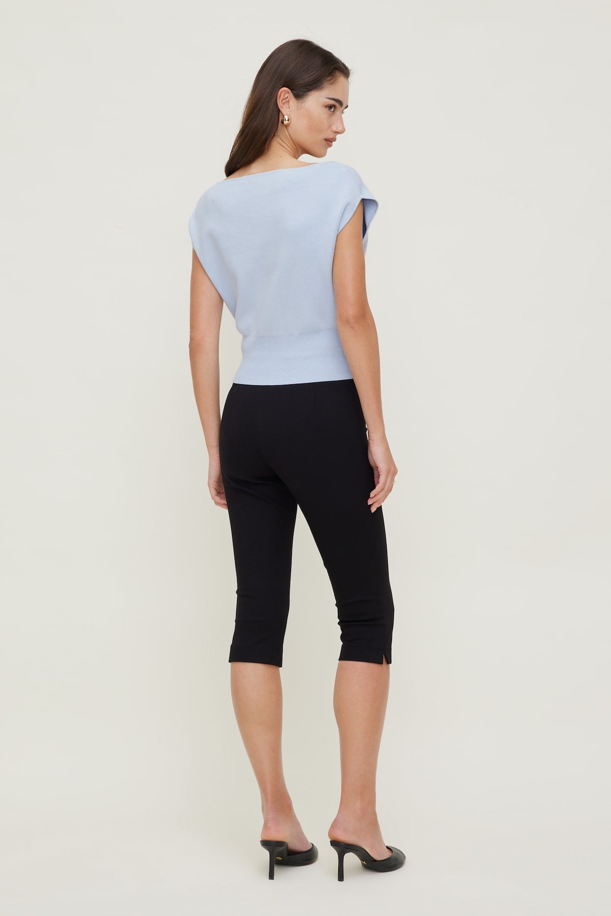 Aria Boat Neck Sweater  Blue - Dynamite