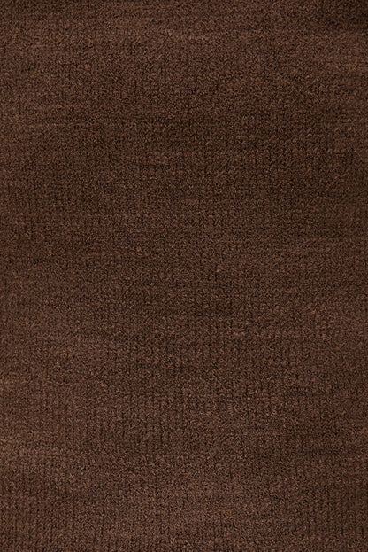 Mock Neck Sweater Tank Top Brown - Dynamite