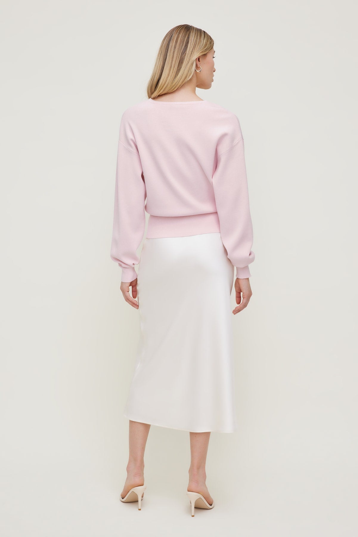 V Neck Cardigan Pink - Dynamite